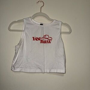 White Yee Haw Kids Tank Top